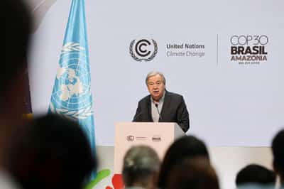Image for Fire disrupts COP30 climate talks as UN chief urges deal